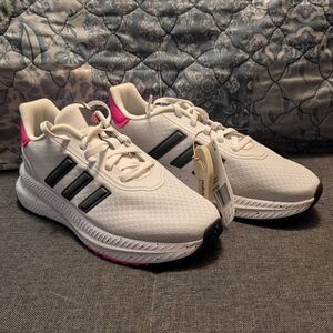 Adidas Women's White and Pink Running Shoes